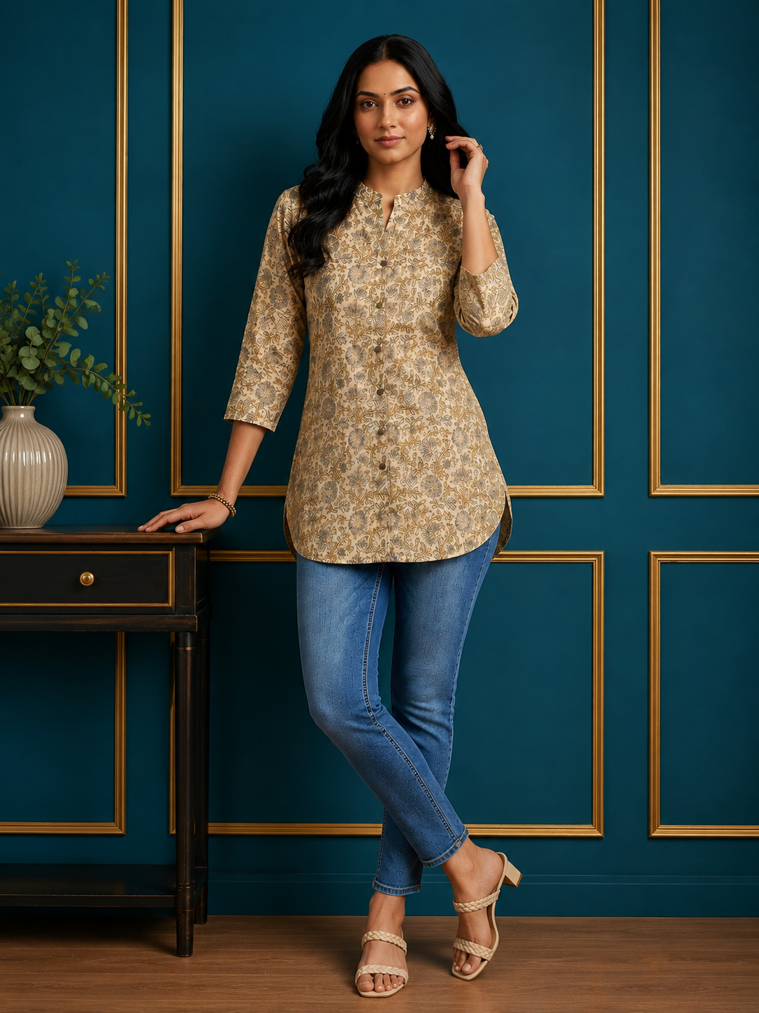 Kalmakari Short Kurti