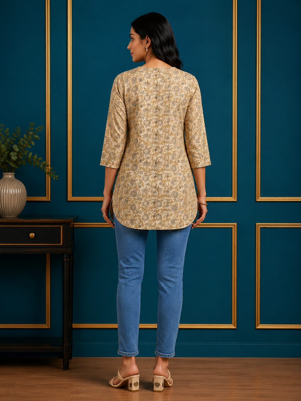 Kalmakari Short Kurti
