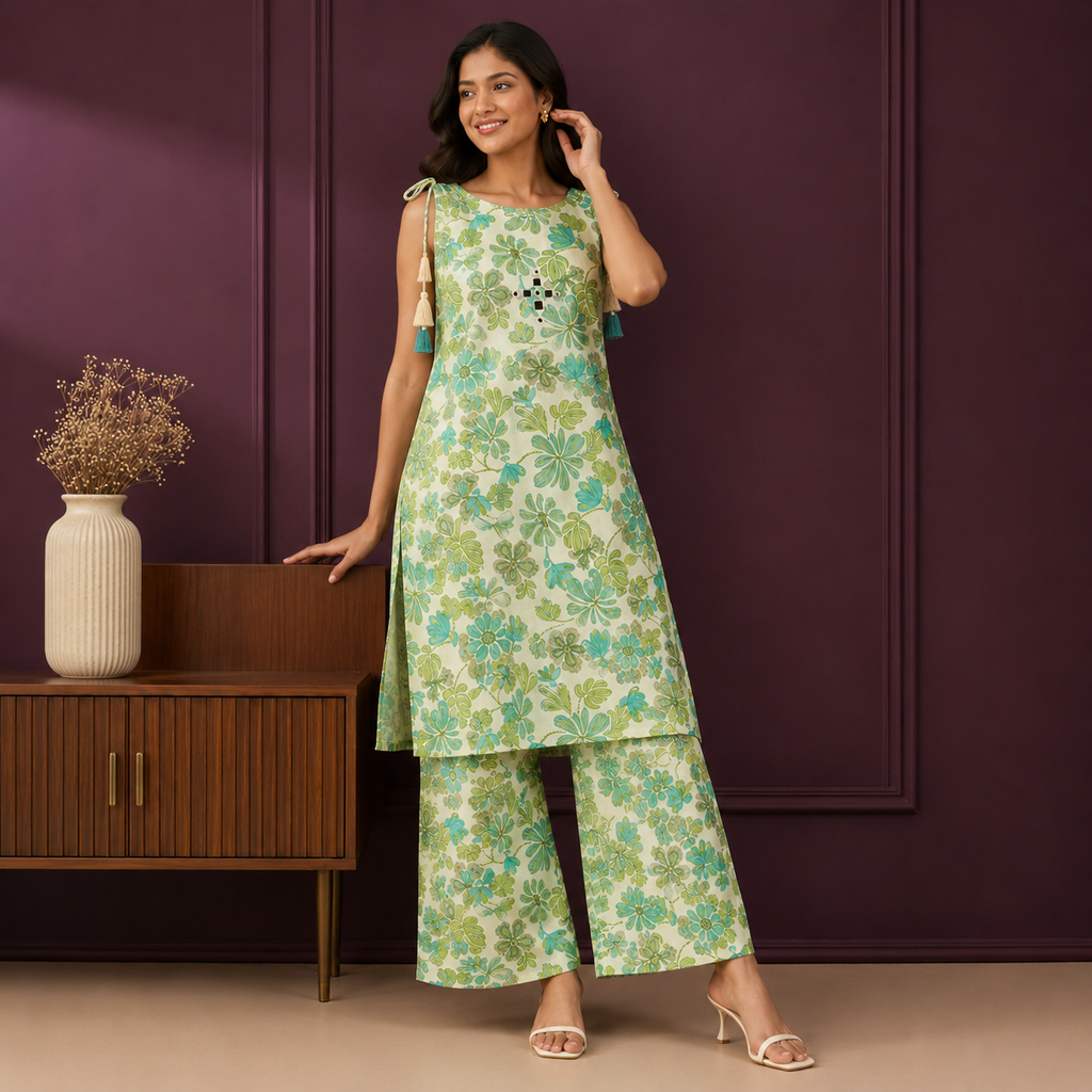 Bloom Mirror Work Co-ord Set