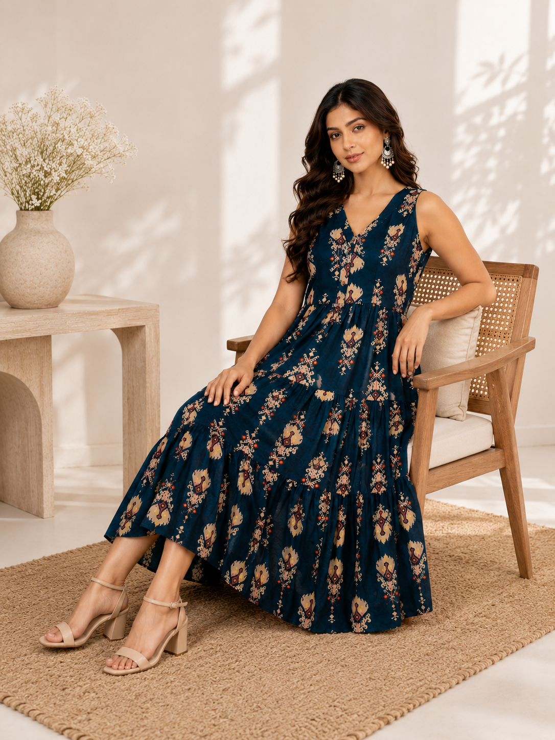 Aura Tiered Midi Dress