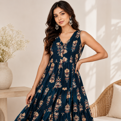 Aura Tiered Midi Dress