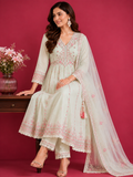 Rosé Mint Embroidered Anarkali Set