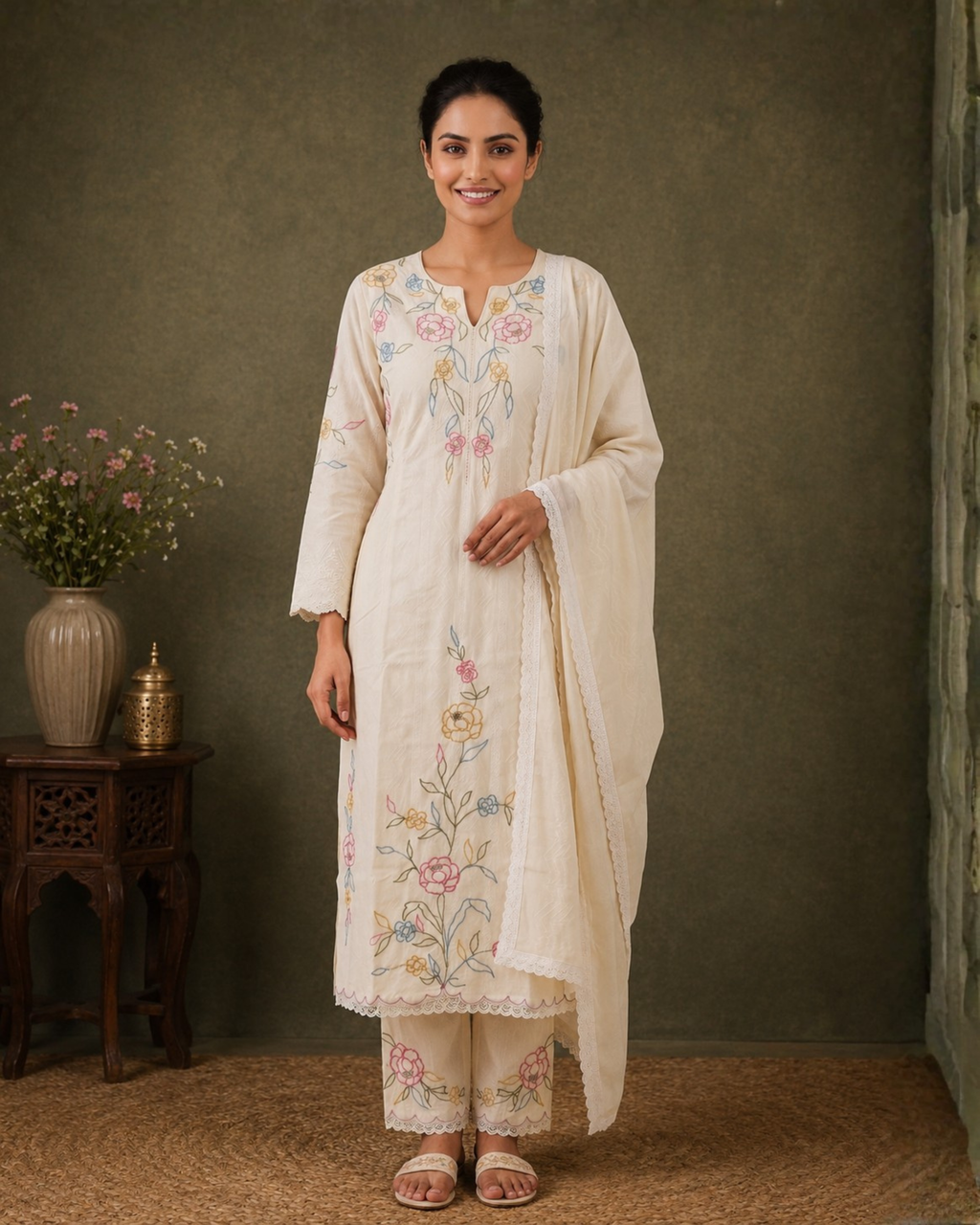 Floral Ensemble 3-Piece Suit Set