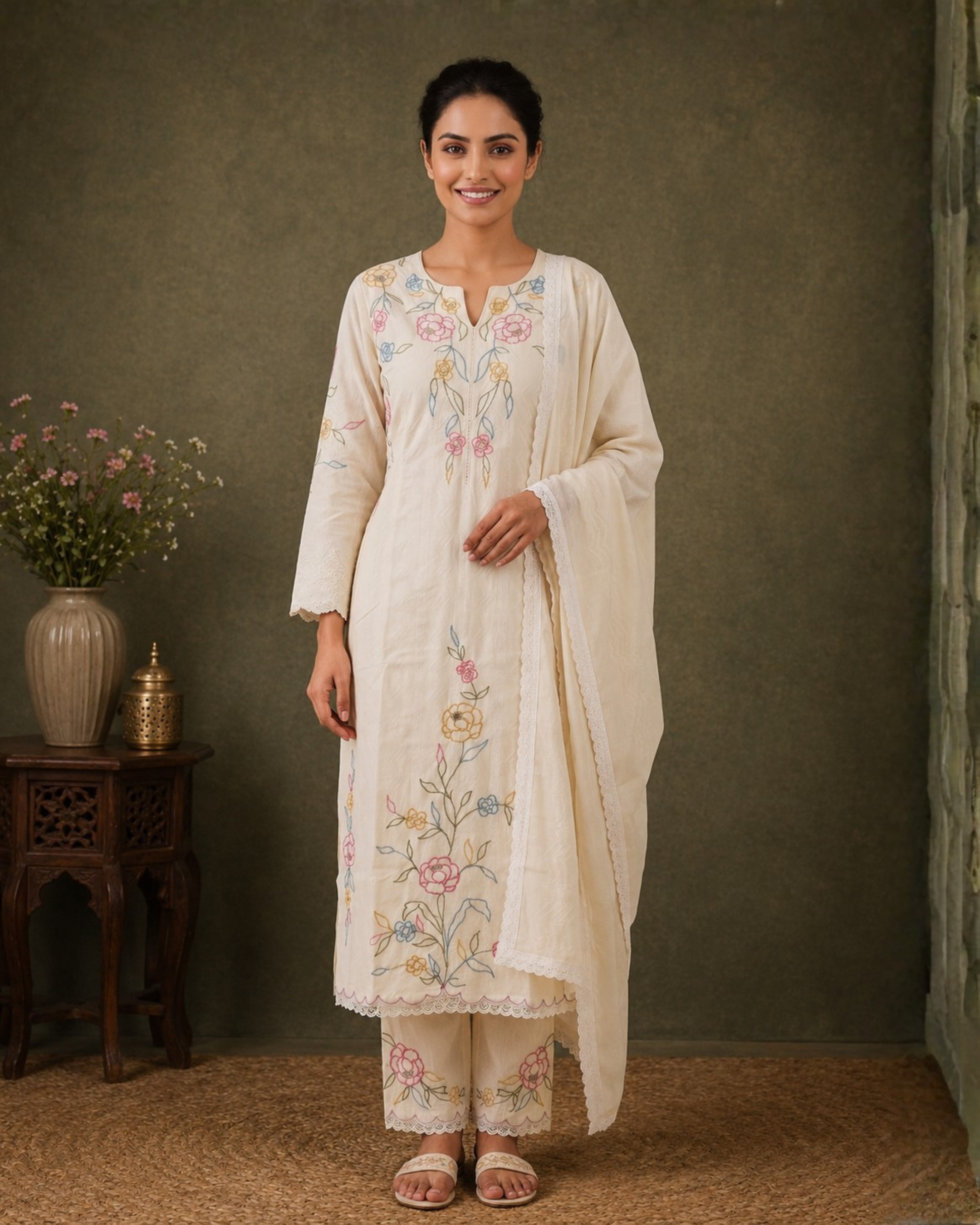 Floral Ensemble 3-Piece Suit Set