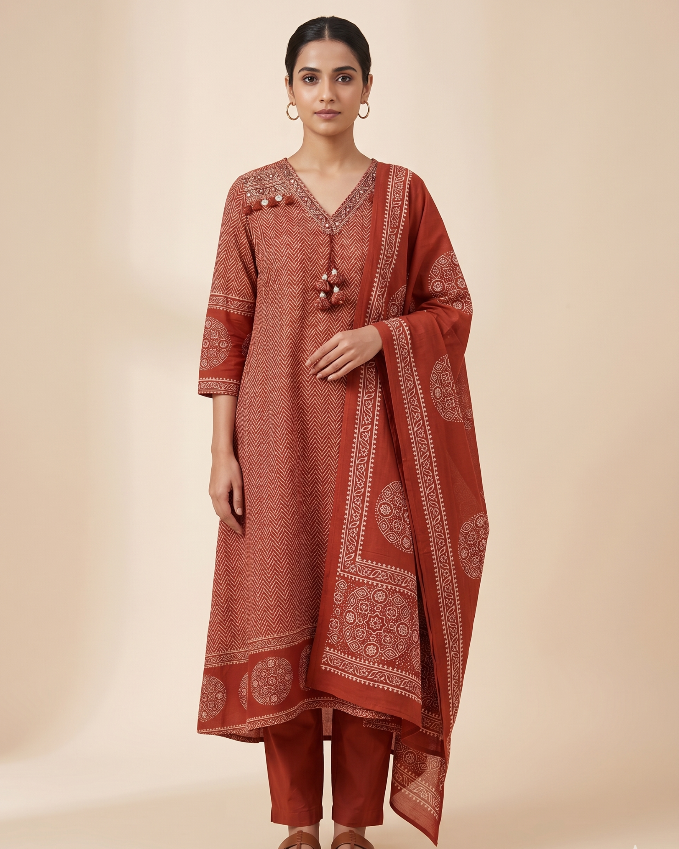 Royale Handblock 3-Piece Suit Set