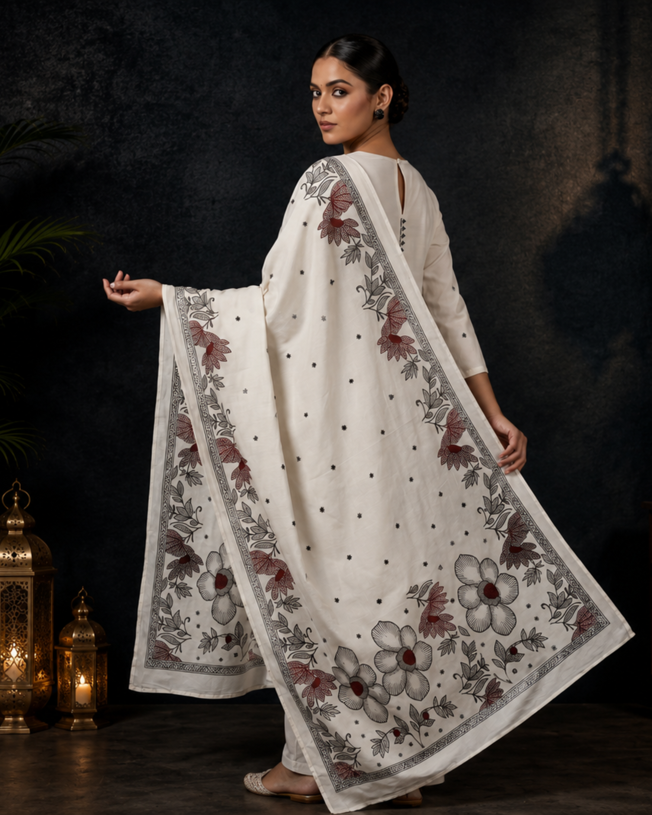 Moonlit Bloom Designer 3 Pc Suit Set