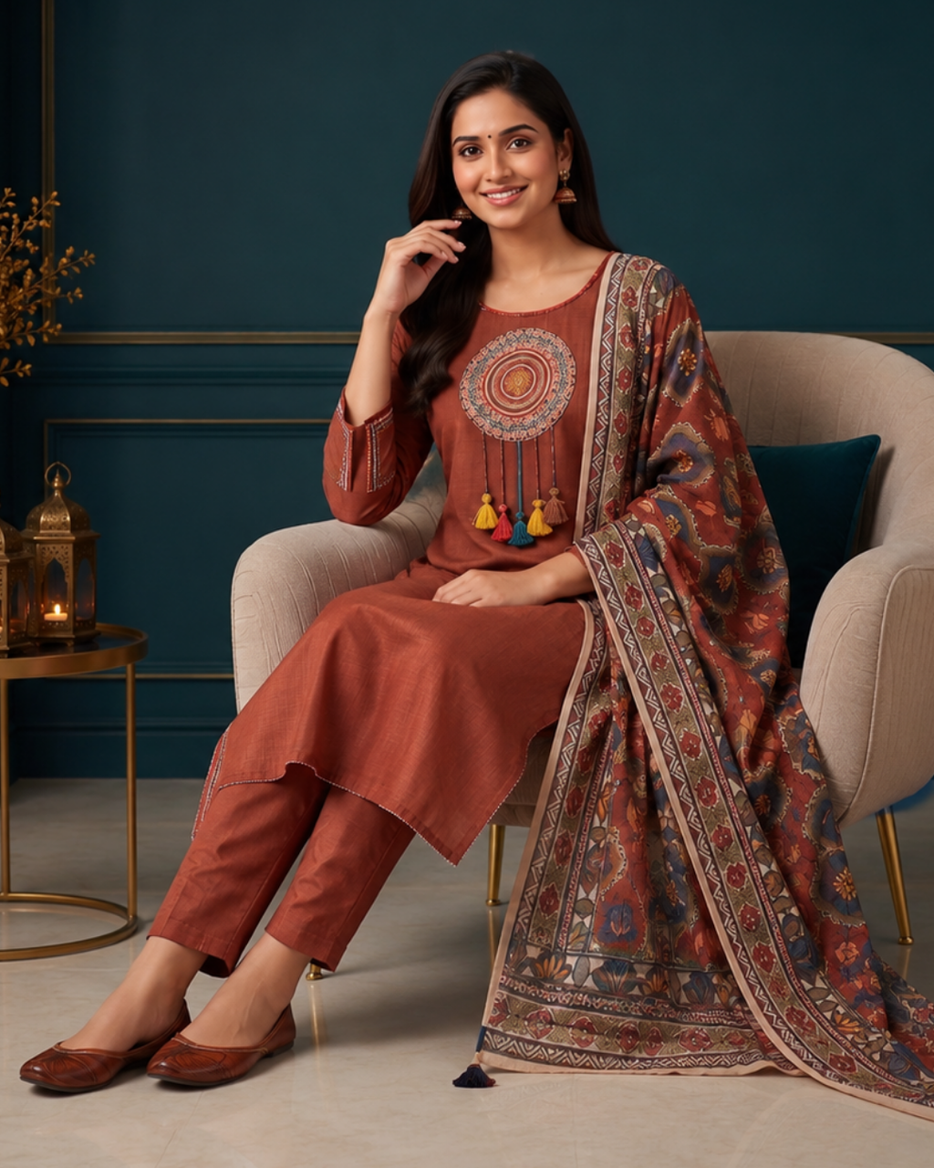 Mandala Charm – 3 Pc Suit Set