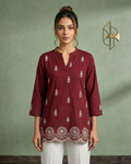 Mist Embroidered Kurti