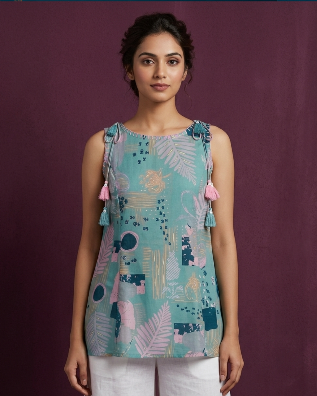 Aqua Muse Printed Tunic