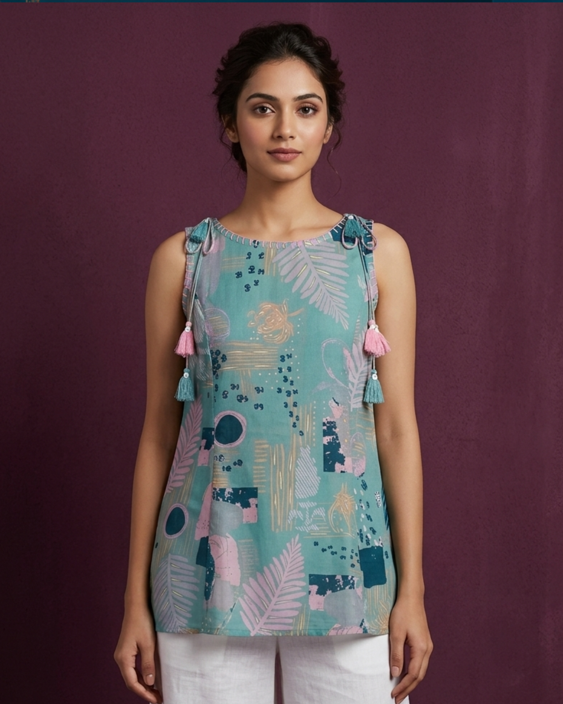 Aqua Muse Printed Tunic