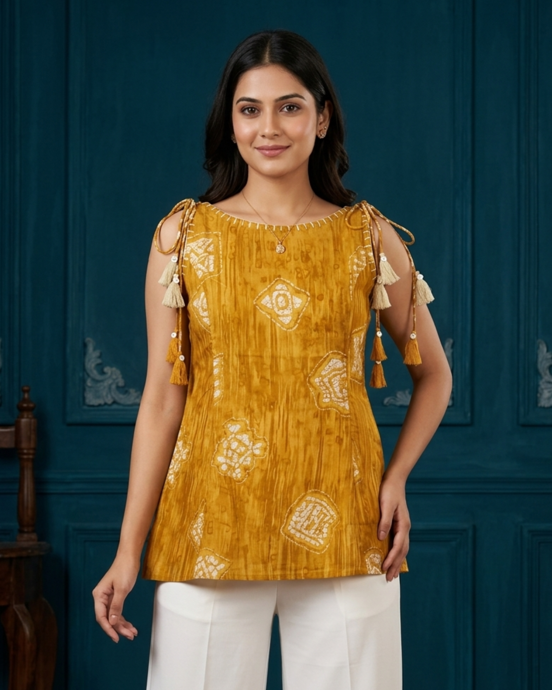 Mustard Muse Sleeveless Tunic