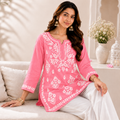 Modal Chikankari Short Kurti