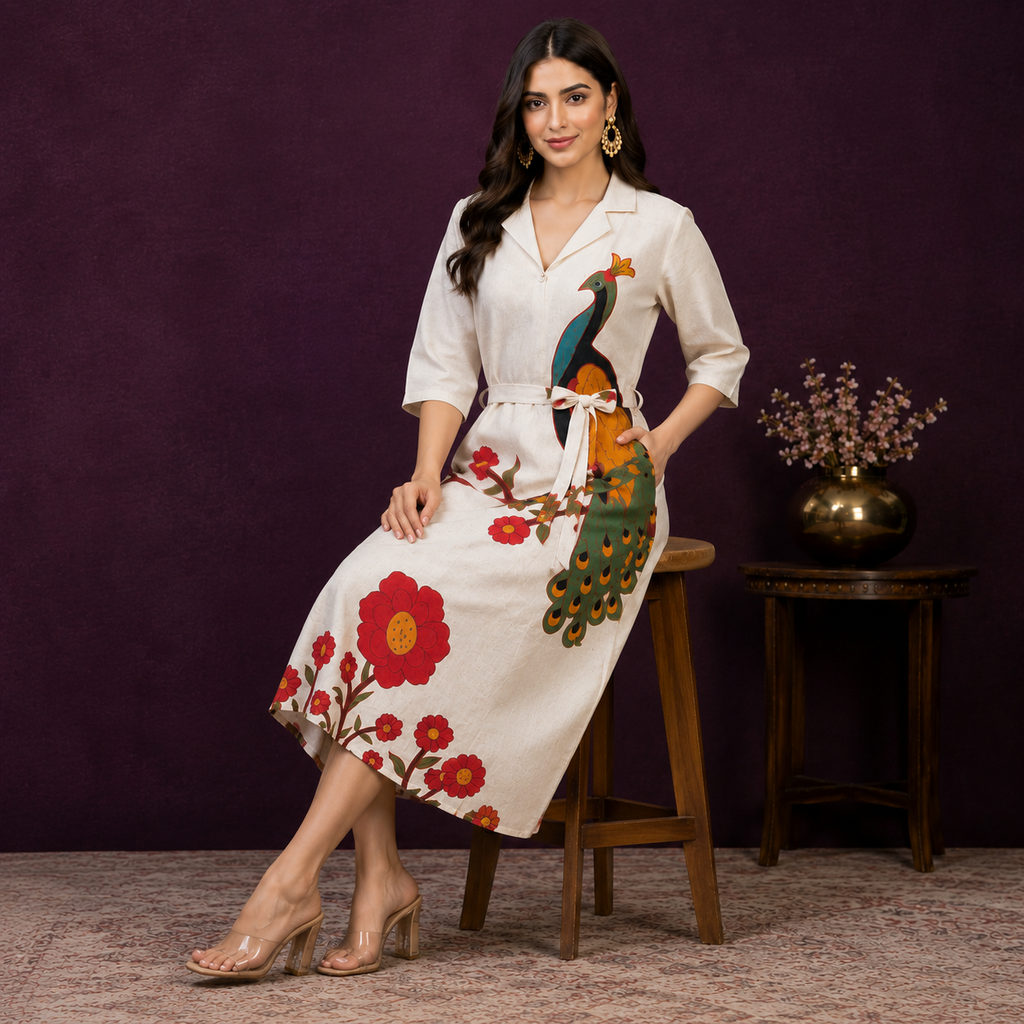 Printed Midi Dress