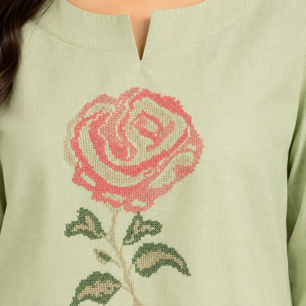 Rosé Bloom Embroidered Co-ord Set