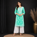 Hand-Embroidered Modal Kurta