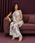 Lavender Bloom Mirror Work Co-ord Set